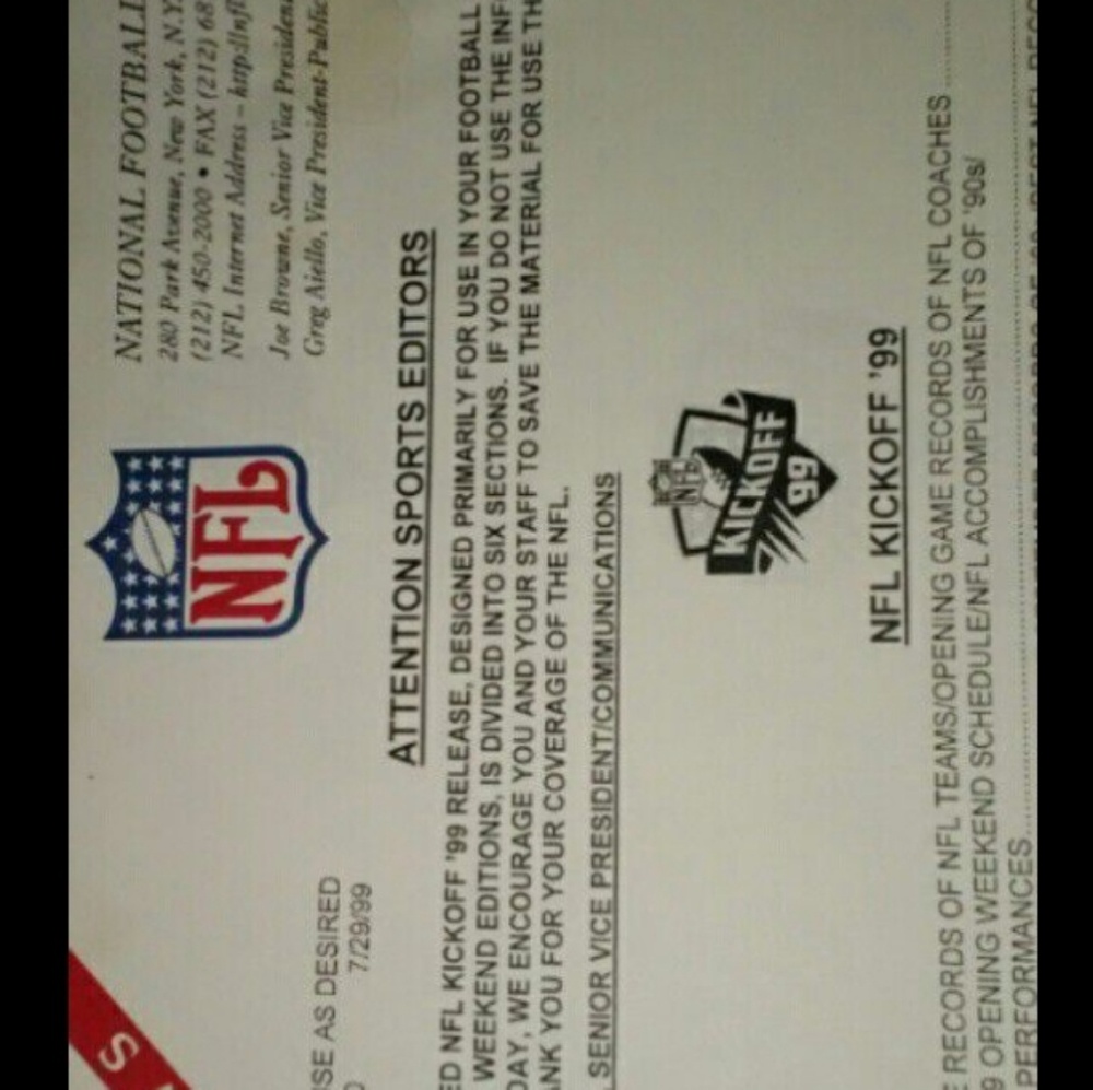 🏈The NFL Kick Off 99' Manual